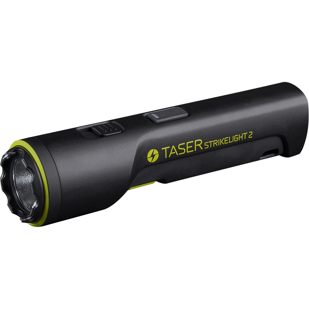 Black TASER StrikeLight 2 stun flashlight